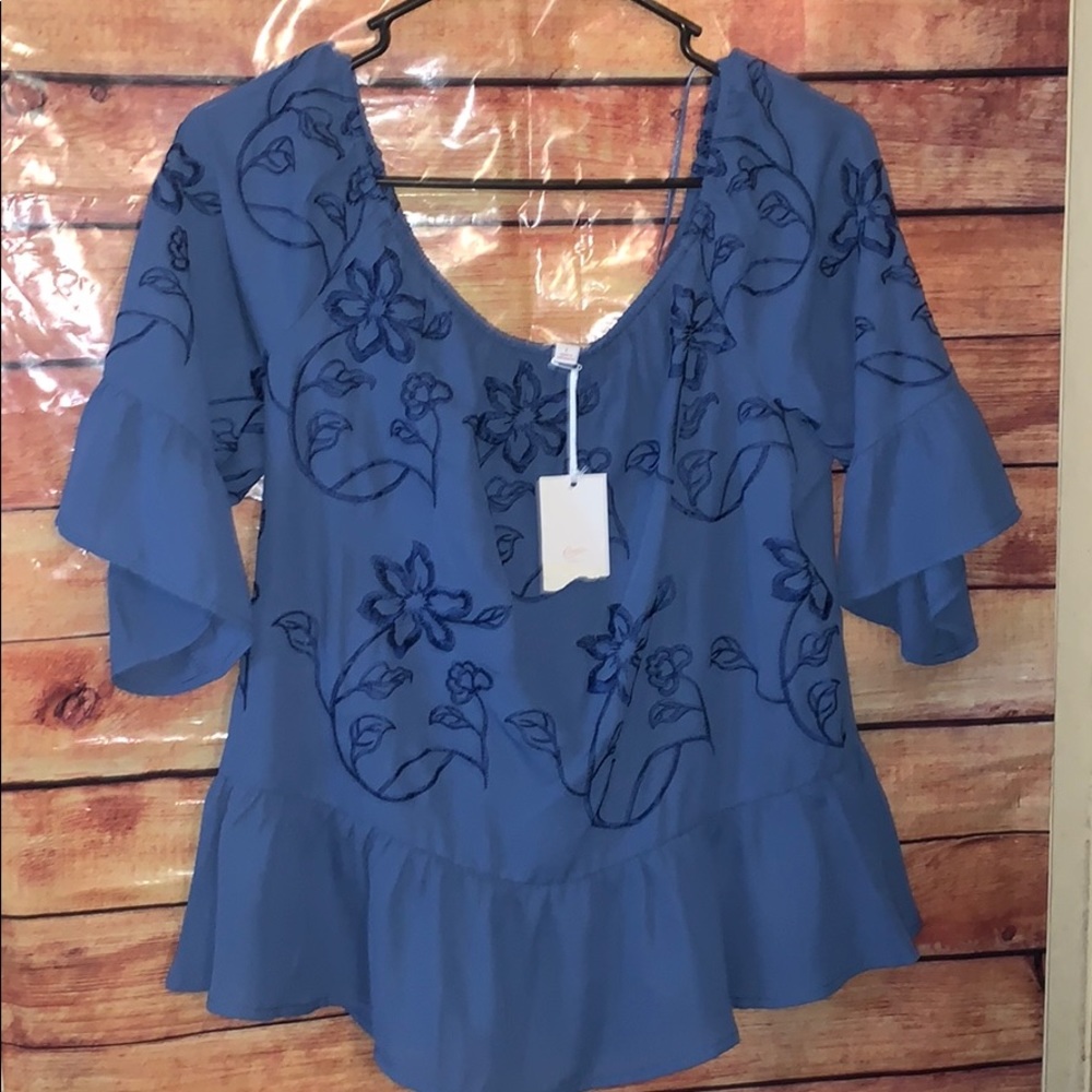 Candies embroidered flower top